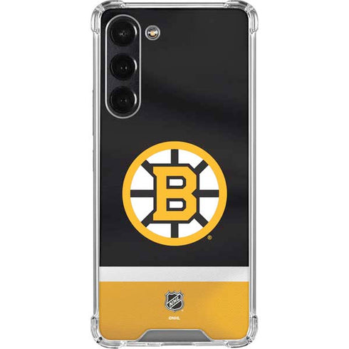 NHL Boston Bruins Jersey Galaxy S24 FE Clear Case